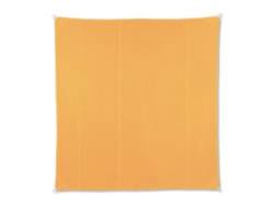 Toldo Relaxdays Quadrado, Hidrófugo, Resistente Aos Raios Uv, Com Cordas, Terraço, Varanda, Várias Dimensões, Amarelo.