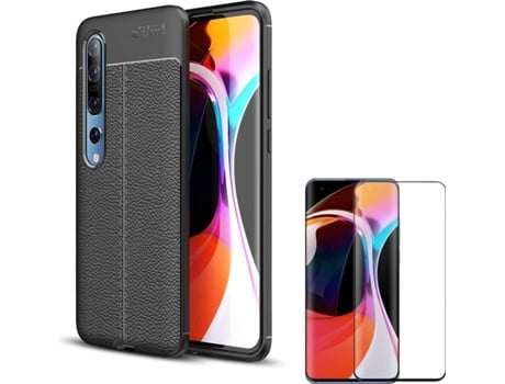 Carcasa y Protector Xiaomi Mi 10 Lite Rugged Leather Negro
