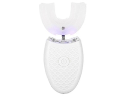 Escova De Dentes Elétrica Sônica Em Formato De U Para Adultos, Com Limpeza Automática E Ferramenta De Higiene Bucal, Branca.