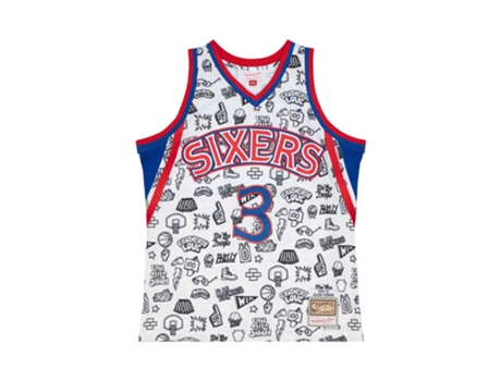 Camiseta MITCHELL & NESS Philadelphia Nba Doodle Swingman Allen Blanco (XL)