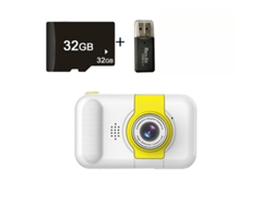 Cámara infantil HD 4000W Pixel 24 polos IPS Tela con lente abatible 32g Blanca Yizhood