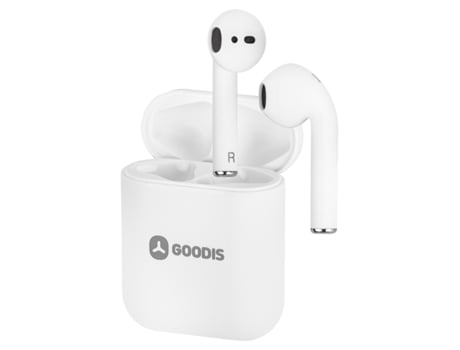 Auriculares Bluetooth True Wireless GOODIS Bt (In Ear - Micrófono - Blanco)