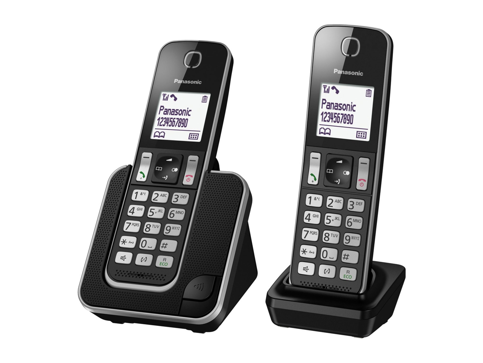 Pack 2 Dect. panasonic kxtgd312spb negro kxtgd312 duo kxtgd310sps fijo lcd agenda 120