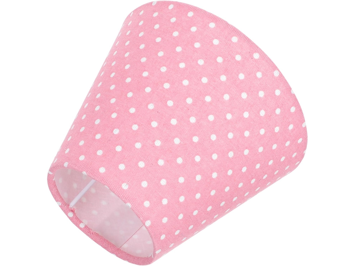 Lámpara de mesa decorativa moderna en tela rosa, versátil para usar como lámpara de pared o de mesita de noche, de estilo sencillo y elegante.