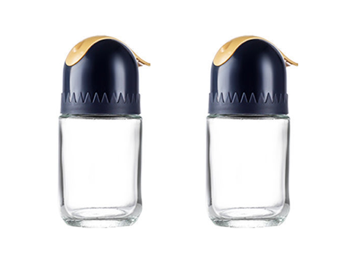 Juego de salero y pimentero gris juego de vasos de salero y pimentero 2 piezas de salero y pimentero (azul) ZMDECQNA
