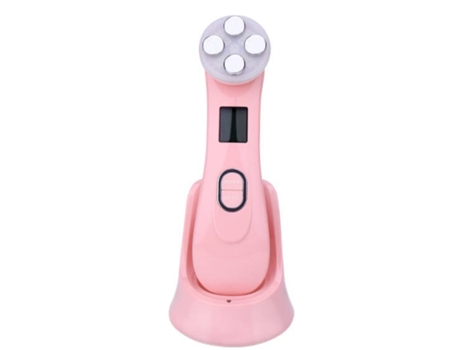 Dispositivo de belleza facial con fotones LED 5 en 1 para rejuvenecimiento facial y eliminación de arrugas rosa AUJEZON