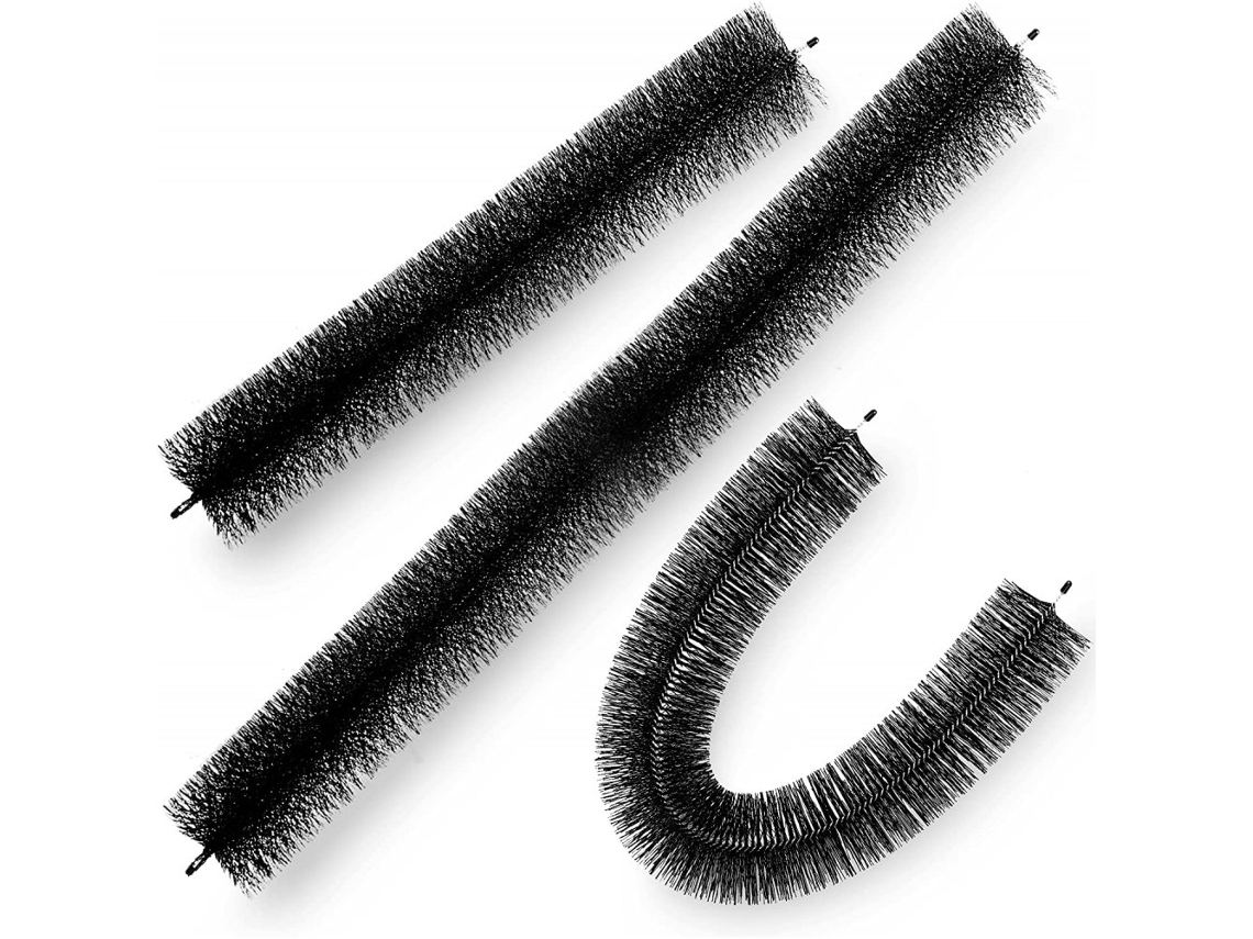 Juego de Cepillos Protectores para Canalones de 96cm en Acero Zincado y PP Tekmaquinas