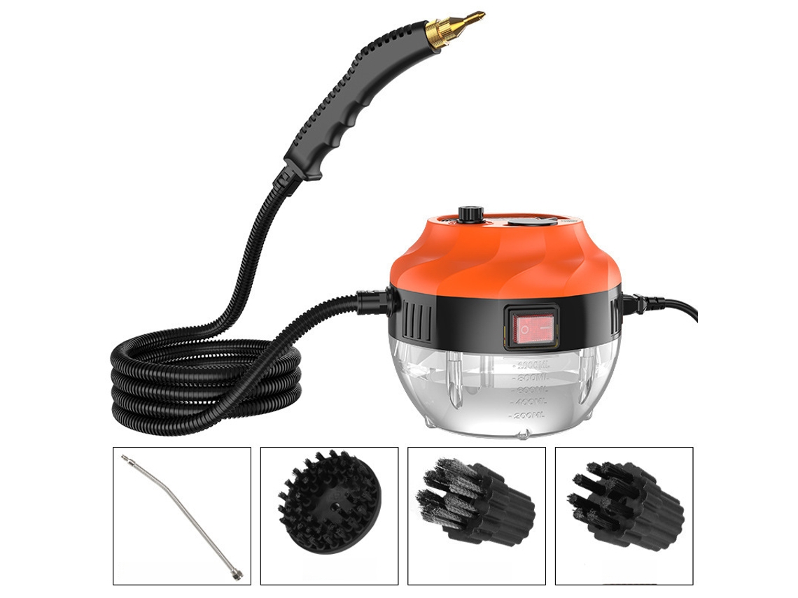 Limpiador a vapor de alta temperatura y alta presión con ajuste de 6 velocidades, apto para limpieza de cocina y coche, color naranja Cuich