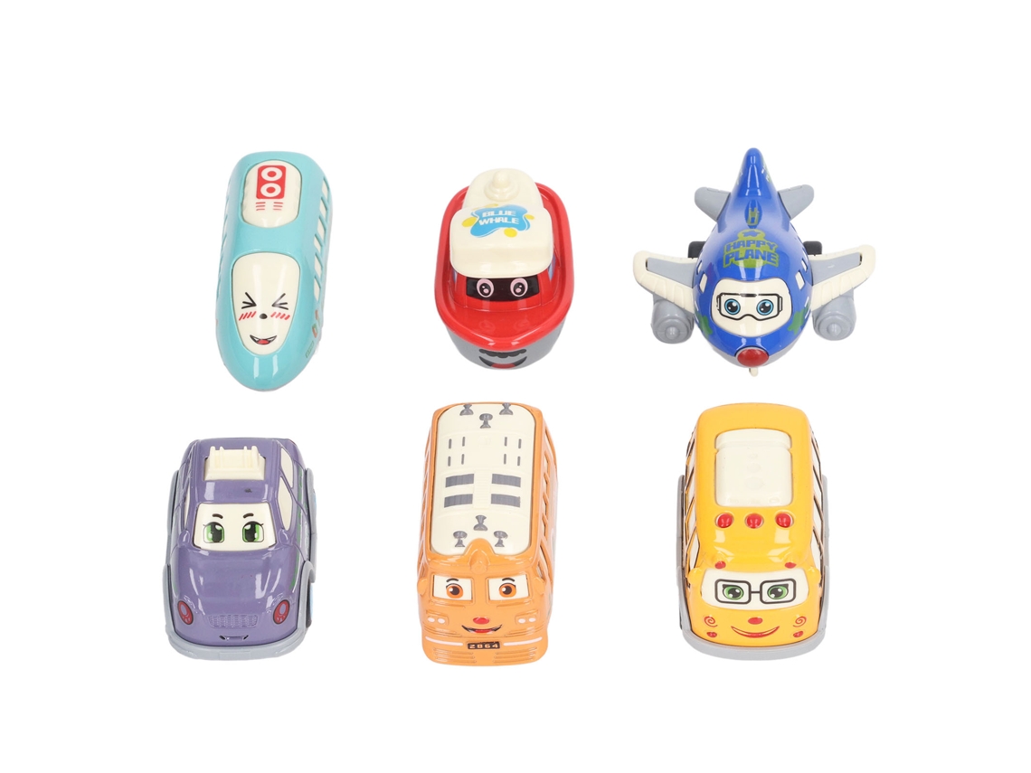 2026-6 Piezas Coches De Modelo De Tracción Hacia Atrás Estilos Variados Lindos Brillantes De Aleación Juguete Para Niños