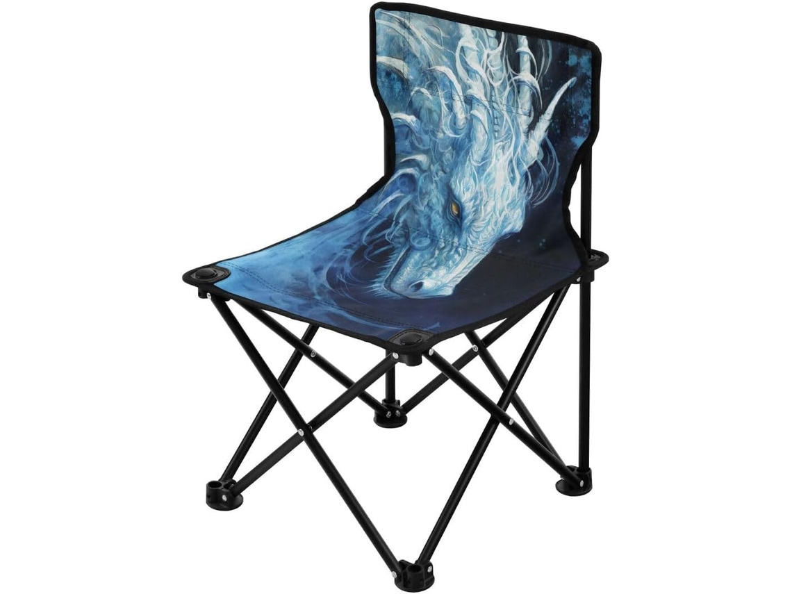 Silla Plegable De Camping White Resistente Duradera Portátil Fácil Instalar
