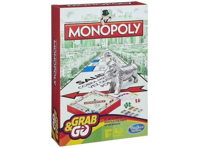 Juego de Mesa HASBRO Monopoly Grab&Go (Edad Mínima: 8)