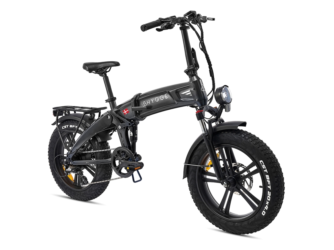 Sorø 2026 - Bicicleta eléctrica plegable con neumáticos anchos, 48 V, 14,5 Ah - Negro obsidiana