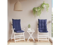 2 cojines para silla con respaldo alto, tela Oxford azul marino, Dkd Home Decor