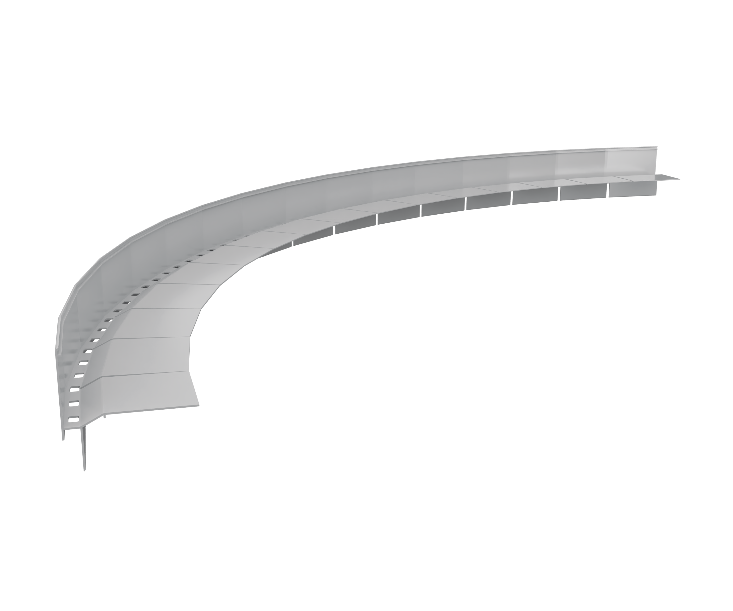 Renoplast Perfil De Aluminio Para Alero W60, Perfil Curvo Con Muesca, 200 Cm, Gris