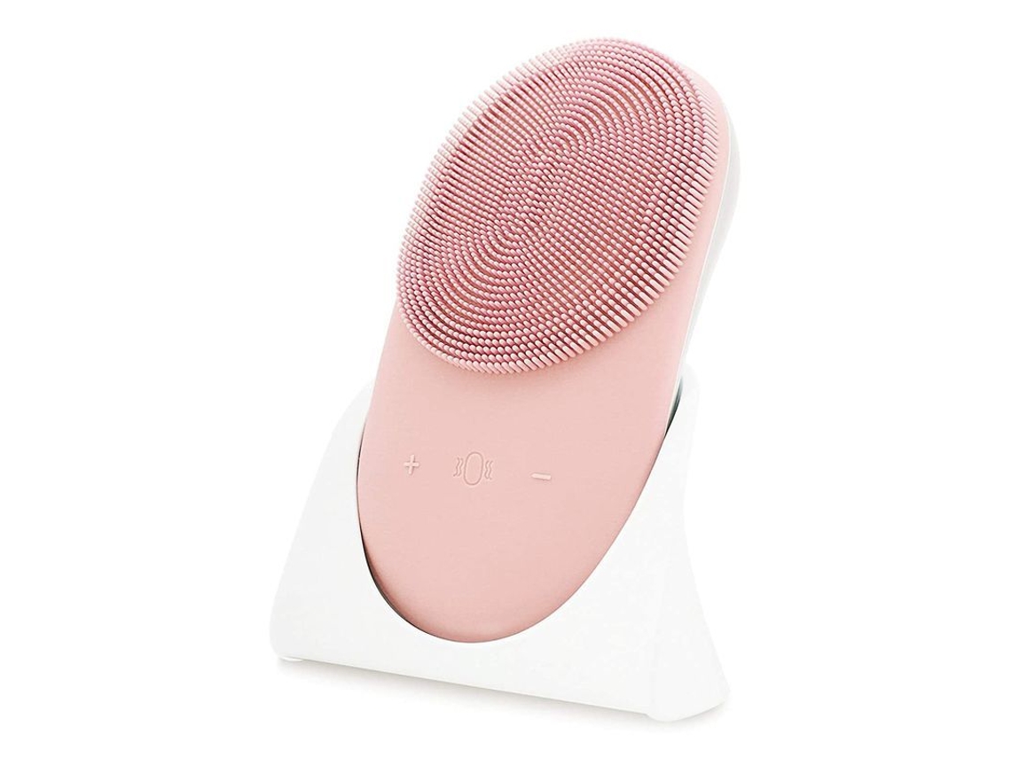 Cepillo De Limpieza Sónico - Silicona Suave, Resistente Al Agua, Con 9 Velocidades Ajustables Y Masaje Con Calor, Color Rosa.