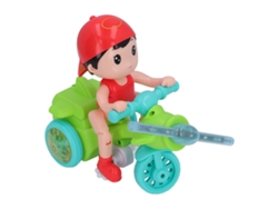 Triciclo eléctrico Bj-brinquedo para bebés con luces y música dinámica, diseño bonito y desmontable, color verde.