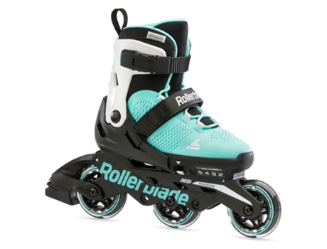 Patina em Linha Junior Microblade 3Wd Branco Azul Eu 33-36 1/2Rollerblade