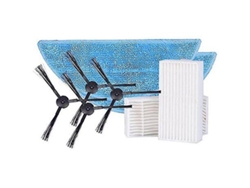 Cepillos laterales (4 unidades), trapeador (2 unidades), filtros HEPA (2 unidades). Compatible con iLife V50 (2 pares).