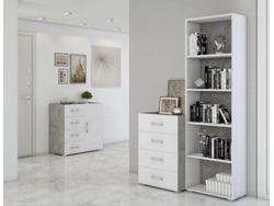 Estantería DMORA Gris (Melamina - 30x60x195 cm)
