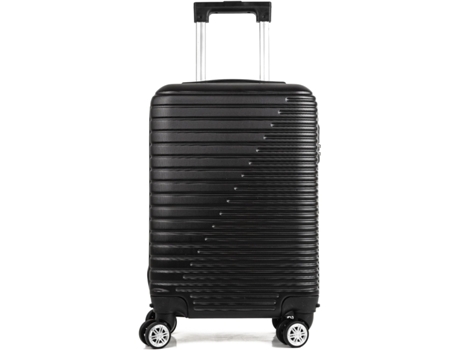 Maleta de Cabina Equipaje de Mano Trolley Viaje Avion rígida 4 Ruedas giratorias pequeña 55x35x22cm (Negro) COSHANO