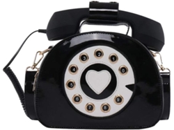 Bolso De Hombro Retro Con Forma De Teléfono Y Asa Superior Para Mujer.