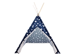 Tienda de campaña Well Home de poliéster con diseño de estrellas azules (103 x 103 x 160 cm) Wellhome