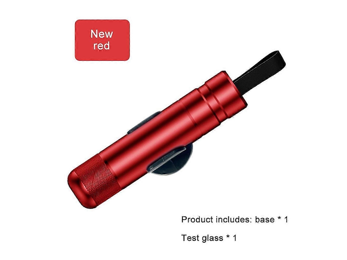 Martillo De Seguridad Para Auto Hammerdex: Rompecristales Y Cortacinturones Con Cuchilla De Acero Tungsteno Rojo