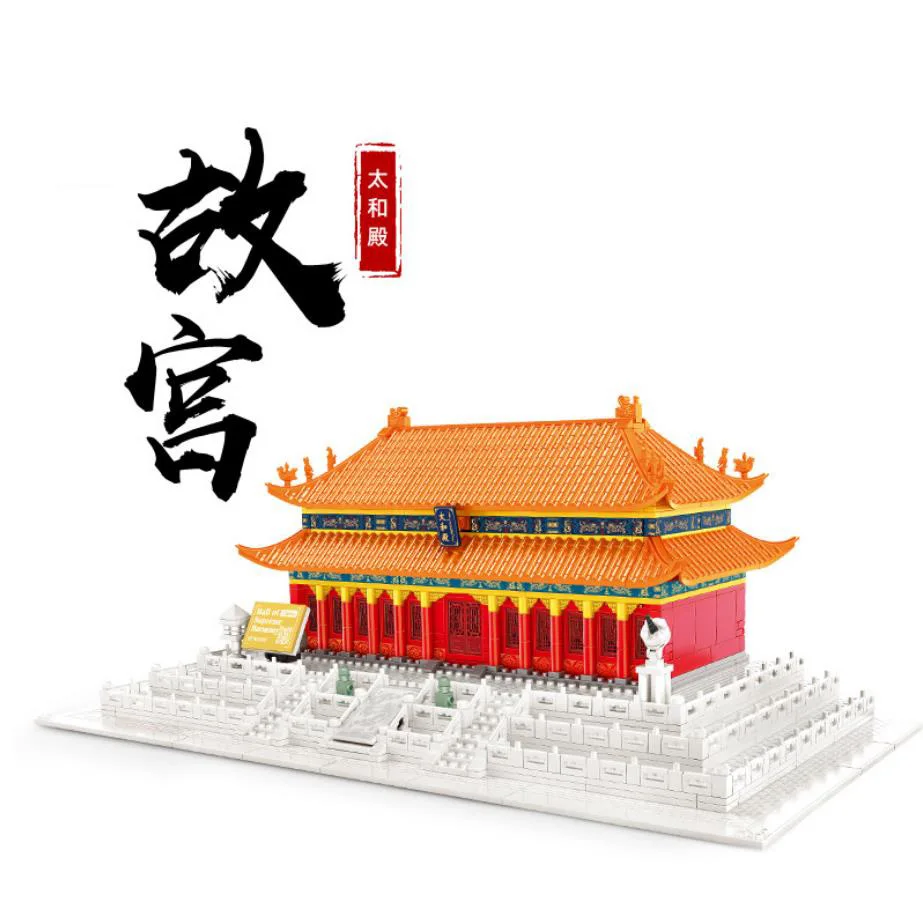 Edificio Histórico De Fama Mundial, Salón De La Armonía Suprema, Bloques De Construcción En Miniatura, Juguetes De Bloques De Construcción