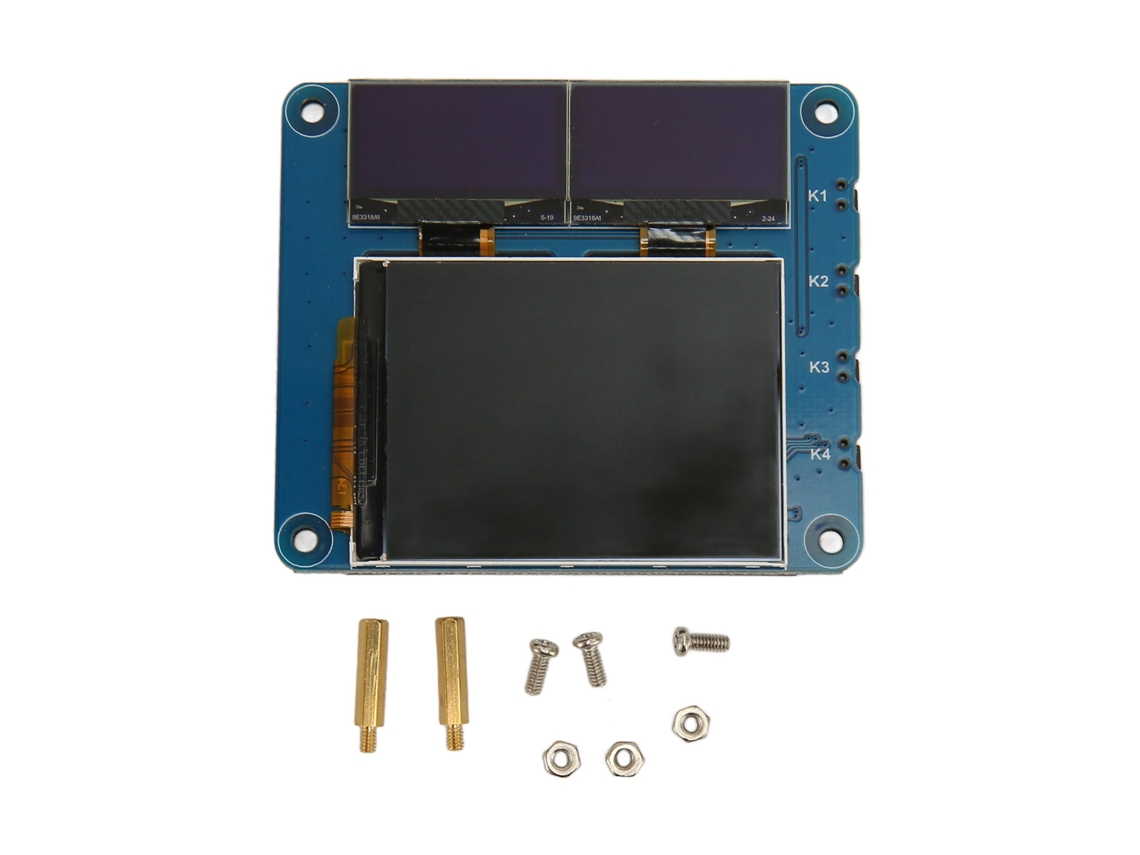Placa De Expansión 3 En 1 Para Rpi Con Lcd Ips De 2 Pulgadas Y Doble Pantalla Oled Azul De 0.96 Pulgadas