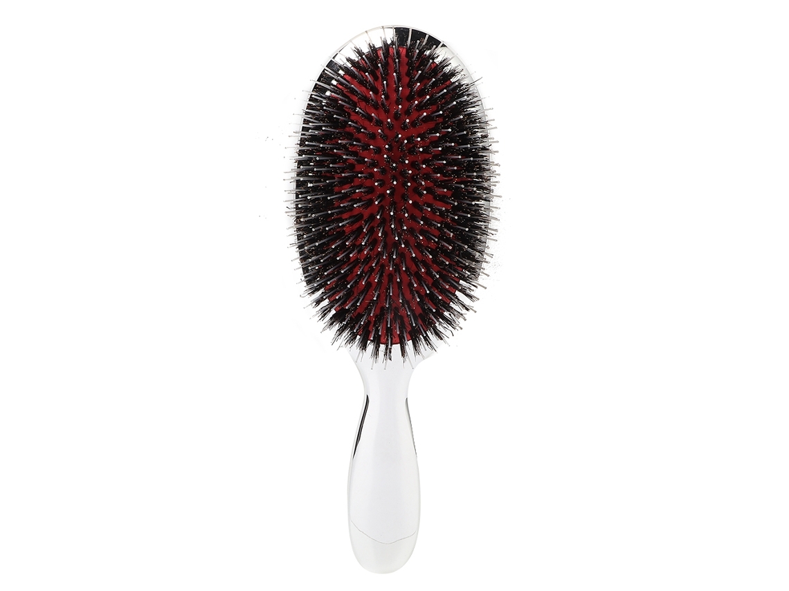 Peine De Masaje Con Revestimiento De Plata Para Estilizar Y Peinar El Cabello.