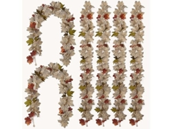 Conjunto Festivo, 6 Guirnaldas De Hojas De Arce Artificiales, 1,5 M, Ideal Para Halloween, Decoración De Otoño, Etc., Ergonómicas O