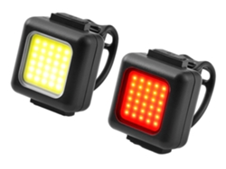Luz delantera y trasera para bicicleta Jytgalx, antideslumbrante, con soporte giratorio de 360°, mejorada para paseos nocturnos, color negro