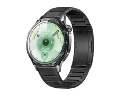 Bracelete Para Huawei Watch Gt 6 (46mm) - Liga De Titânio - Fivela Dobrável De Uma Conta Preta