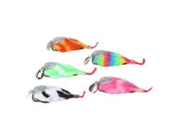 Danu26-5pcs Señuelo De Pesca Artificial En Forma De Rana Con Doble Anzuelo Para Pesca