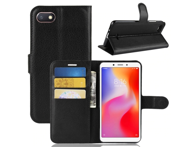 Funda Xiaomi Redmi 6A MULTISHOP Book Negro