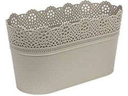 Maceta PROSPERPLAST Lace (Beis - 28.5 x 13.5 x 15.5 cm)