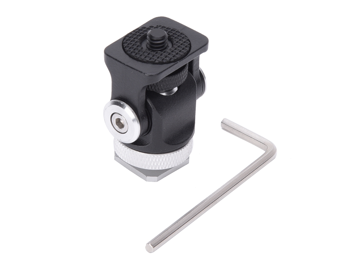 Soporte De Mini Hot Shoe Para Monitor Flash Micrófono Con Tornillo De 1/4 Pulgada Y Montaje