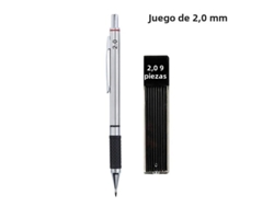 Juego de portaminas metálicos, aptos para dibujo artístico, con mango. MDUG (2,0 mm)