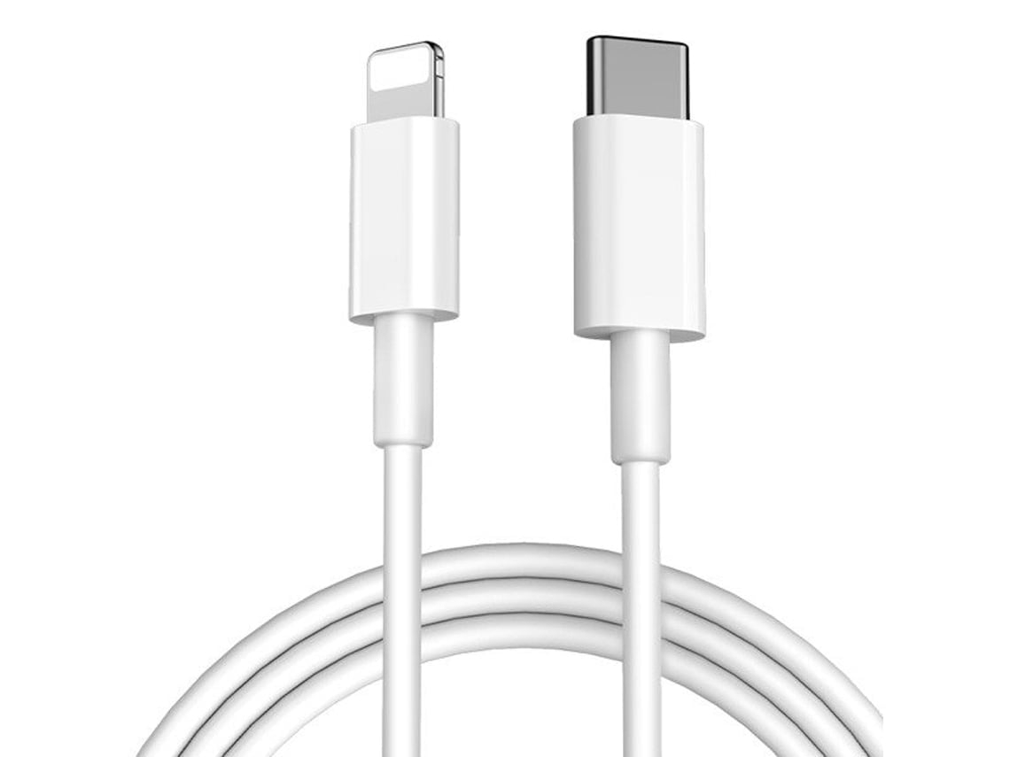 Cable Carga Lightning Tipo C Apple Iphone 14 Pro Blanco Compatible Pd Carga Rápida Certificado Mfi