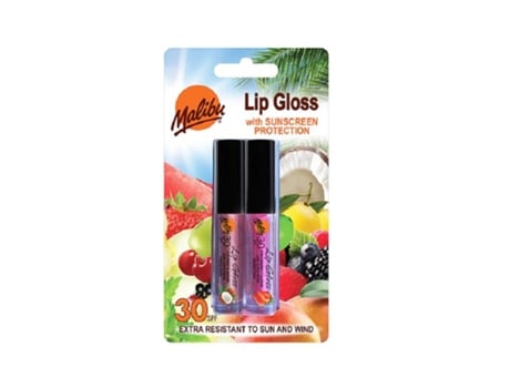 Malibu 2 pack Lip Gloss Coconut & Strawberry SPF31