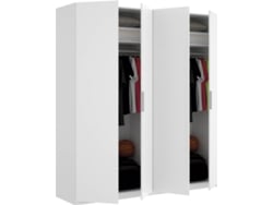 Armario 4 Puertas DKIT Essen (Blanco Brillo - 204x180x52 cm)
