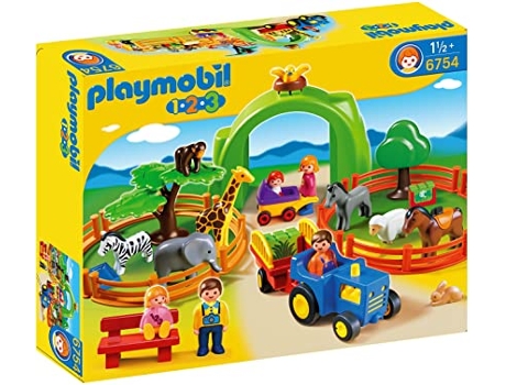 PLAYMOBIL 1. 2. 3.: Mi primer Zoológico (Edad Minima: 18 meses años - 47 piezas)