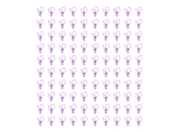 100 Clips De Papel Metálicos Huecos Con Diseño Floral Y Cola Larga Para Documentos De Oficina - Morado