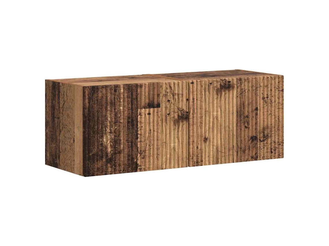 Maison Exclusive - Mueble De Tv Montado En La Pared 2 Pcs Madera Vieja