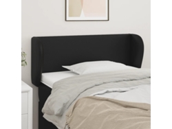 Cabecero De Cuero Sintético Negro 103x23x78/88 Cm