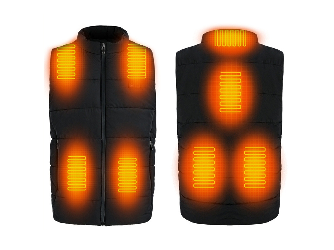 Chaleco Caliente Con 3 Niveles De Temperatura 8 Zonas De Calentamiento Ligero Control Usb Para Hombre Mujer Camping Senderismo Pesca