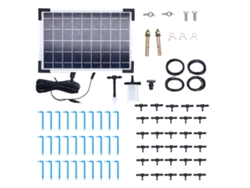 Sistema de riego solar automático Primerox con 10 modos de temporizador, 9V 5W, IP65 para plantas.