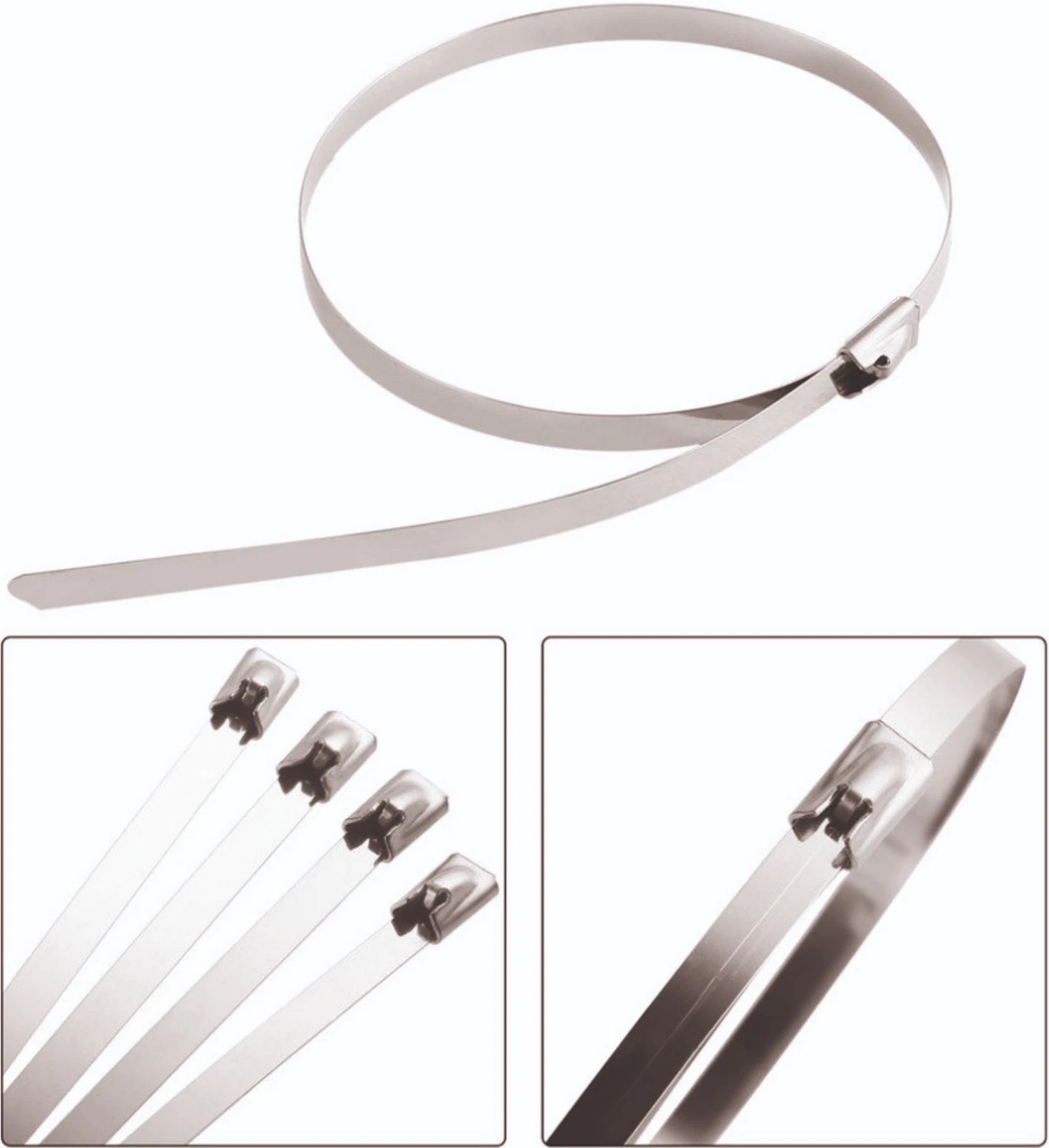 Bridas autoblocantes para cinta térmica, 4,6 x 30 cm, 4 unidades. 4r Quattroerre.it