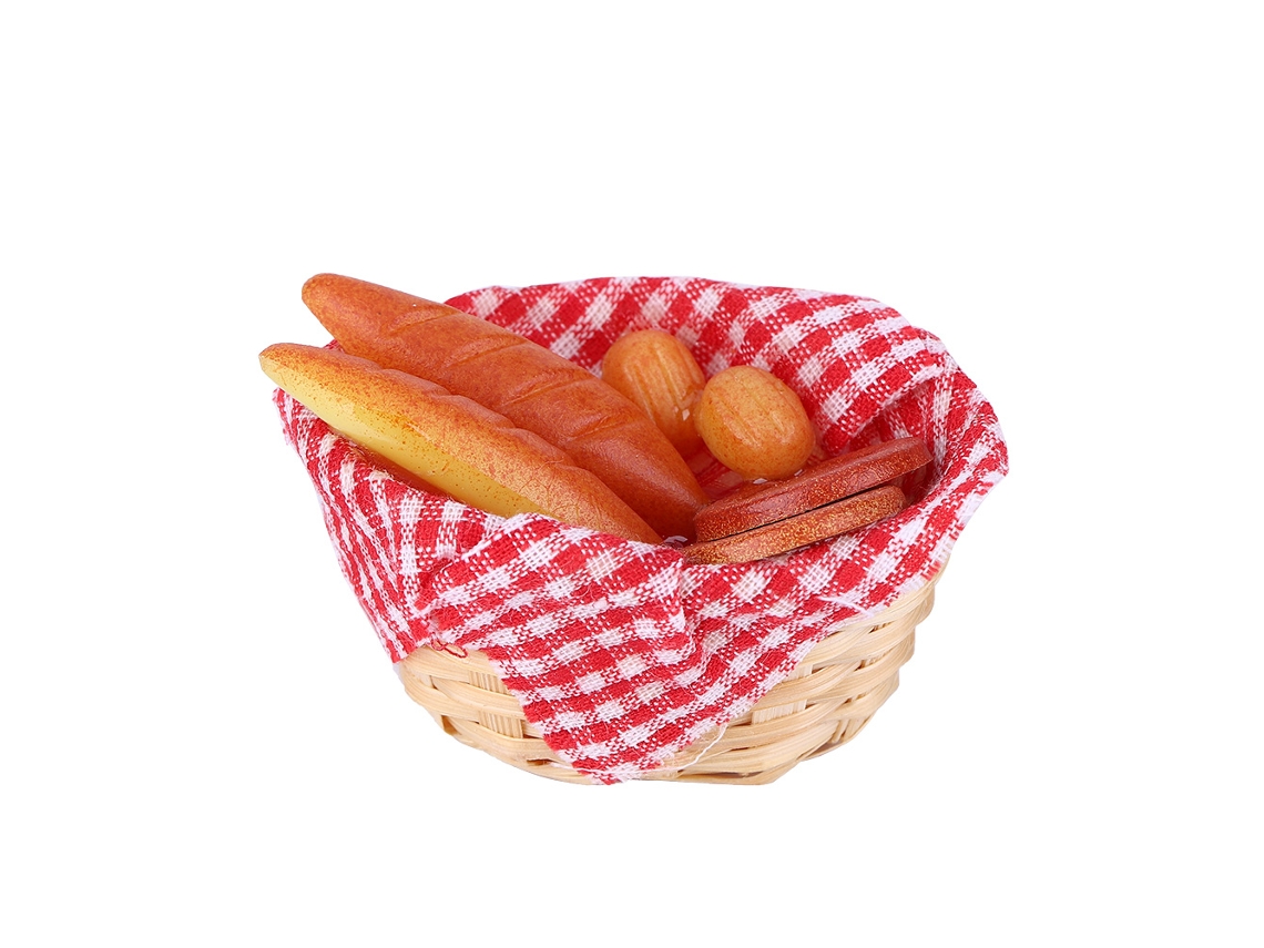 2026-miniaturas De Pan En Cesta Para Casa De Muñecas 1:12 Alimentos Juguete Divertido Regalo Decoración