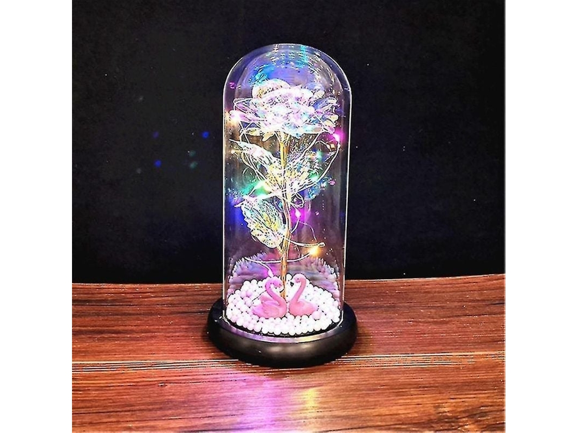 Fasst-rosa Galáctica Artificial Inspirada En La Bella Y La Bestia Para Decoración Hogar, Bodas, San Valentín Y Regalos De Día De La Madre